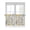 Blue, variant on Half Window Curtains 24 Inches Long, Garden Flora Illustrations Window Treatment Curtain Drapes, Blue Yellow Flowers Short Curtains Tiers for Kitchen Over Sink, 27.5"x24", 2 Panels