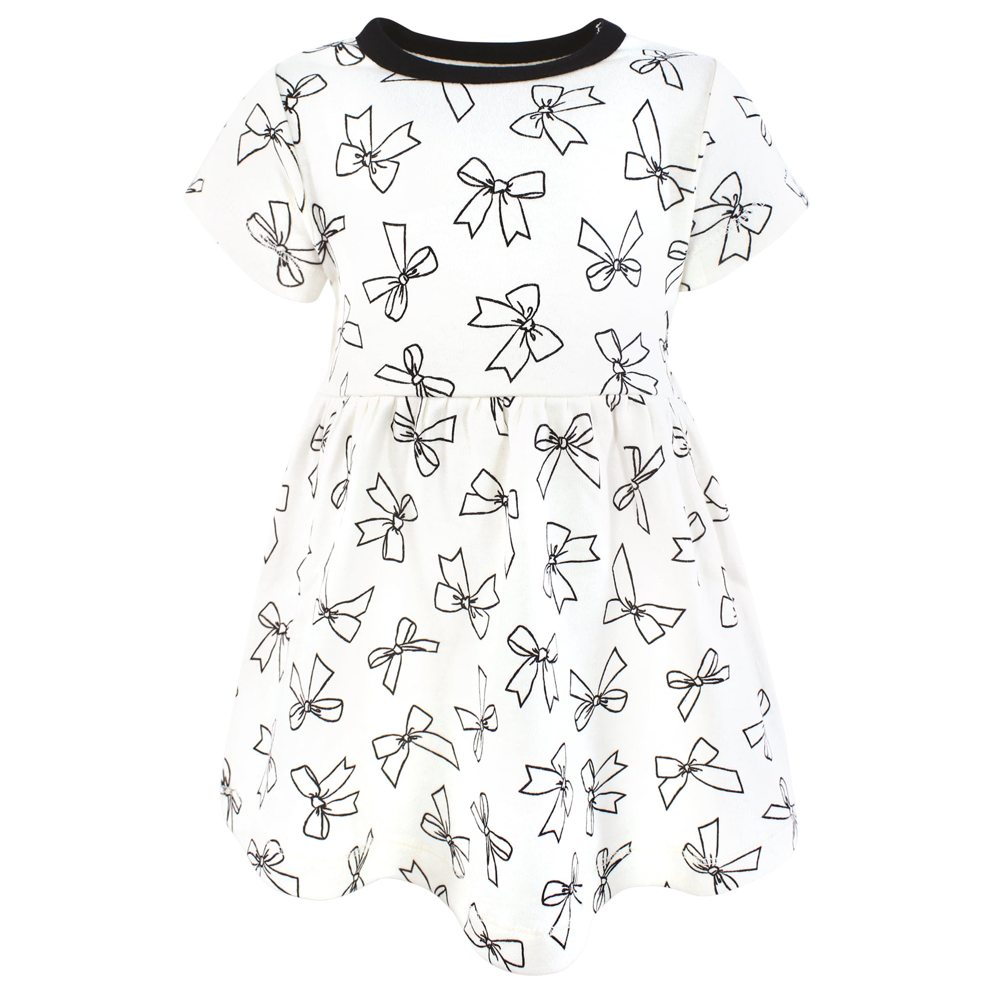Hudson Baby Girls Cotton Dresses, Bows And Leopard, 3T