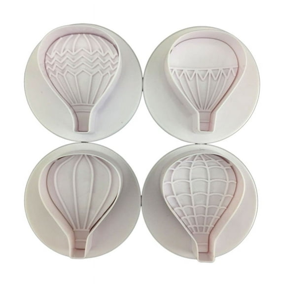 Set of 4 Cookie Cutters Hot Air Balloon Shaped Biscuit Molds Baking Tools Kitchenware DIY Baking Gifts for Baking Lovers