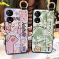 thumbnail image 2 of ABL-Phone Case For TCL 50 5G, Anti-dust Cartoon Anti-knock Lanyard Phone Holder Shockproof Wristband Waterproof Silicone Kickstand Soft case Ring Fashion Design Durable Wrist Strap Cute, 2 of 9