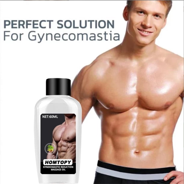 Fiudx Aceite Reductor de Ginecomastia, Aceite de Masaje para El Crecimiento de Los Senos, Fórmula para Quemar Celulitis, Salud Masculina, Transformación Muscular, 60 Ml