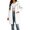 White, variant on Vivianyo HD Women's Fall Winter Mid Length Zip Up Hoodies, Elastic Cuff Side Patch Pocket Long Sleeve Fleece Hoodie for Casual Daily Wear, Sizes S-3XL
