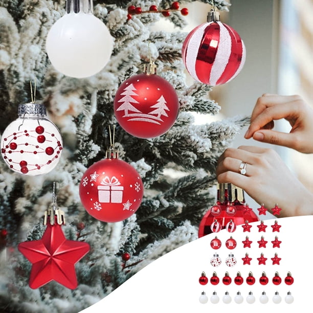 Christmas Decorations 6CM Plastic Electroplated Special-shaped Colorful Balls Christmas Ball Set Christmas Tree Pendant Pendant Decorative Ball