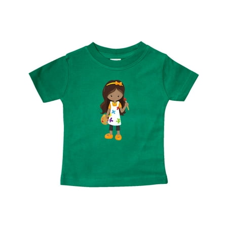 

Inktastic African American Girl Painter Paint Artist Gift Baby Girl T-Shirt