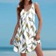 thumbnail image 2 of MKLEKYY Trajes De Baño Completo Mujer Womens Summer Dresses 2024 Loose V Neck Sleeveless Swimsuit Coverup With Pockets Floral/Plain/Eyelet, 2 of 4