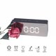 thumbnail image 3 of Ounissouiy TS-S69 Reloj despertador con espejo 12/24 horas LED Reloj despertador eléctrico Reloj despertador rectangular multifuncional con brillos Electrodomésticos Luz blanca de concha negra Ounissouiy HA027442-01, 3 of 6