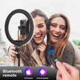 thumbnail image 4 of Anillo de luz RGB para selfies WisaKey de 13 pulgadas con soporte y soportes para teléfono, 4 of 7