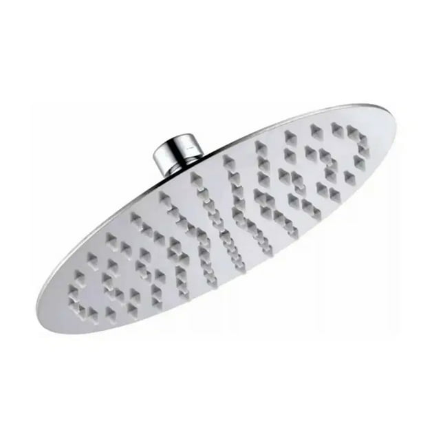 Regadera Redonda 20 cm Rubinett de Baja y Media Presión Acero Inoxidable Cromada Super Lujo