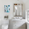 thumbnail image 5 of Bathroom & Bedroom Elegance Vintage Gray Abstract Flower Canvas Art, Navy Blue Floral Wall Decor, 12x16 inches, 5 of 7