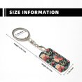 thumbnail image 4 of Naloa Rose Flowers Print Keyfob with Split Key Ring and Print Labels, Key Labels Key Chain Tags, Luggage Tags, Car Key Chain Ring Keyfob Gift, 4 of 7