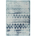 thumbnail image 4 of Modway Reflect Giada Distressed Vintage Abstract Diamond Moroccan Trellis 5x8 Indoor and Outdoor Area Rug, Ivory and Blue, 4 of 6