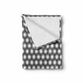 thumbnail image 2 of Grey Soft Flannel Fleece Throw Blanket, Shadowed Holes Circular with Disc Forms Unusual Round Styled Pattern Design, Cozy Plush for Indoor and Outdoor Use, 60" x 80", White, by Ambesonne, 2 of 6