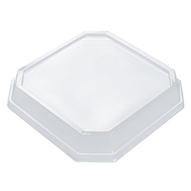 Restaurantware-LIDS ONLY: Sustain 7.87 x 7.87 x 1.3 Inch Dome Lids, 100 Disposable PLA Plastic Dome Lids - Containers Sold Separately, Sustainable, Clear Plastic Container Lids, For Takeaways