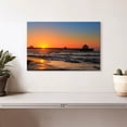 thumbnail image 2 of Elephant Stock Folly Beach Wall Art - Horizontal Canvas Wall Art - Living Room Wall Decor - Beach Canvas - Orange And Blue Decor - 12" x 8", 2 of 8