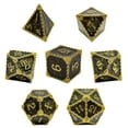 thumbnail image 4 of serony 7Pcs Polyhedral Dice Irregular Big Games Multi Colored Assortment Numbers Board Board Game Props Table Games Imitate golden Black, 4 of 6