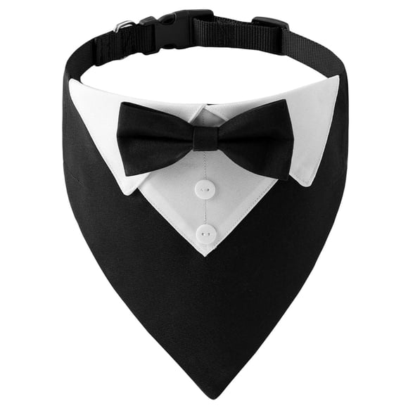 Perro boda esmoquin Bandana cómodo Formal mascota Coll pa fiestas Negro Zulema Collar de pajarita para mascotas