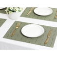 thumbnail image 6 of REGALWOVEN Placemats Set of 6 Placemats for Kitchen Dining Table Decor Washable Table Placemats Wipeable Table Mat Green 18*12Inch, 6 of 7