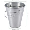 thumbnail image 3 of Cubos de Metal Galvanizado con Asa (16 Unidades), Ideales para Balcones, Jardines, Patios, Oficinas y Fiestas., 3 of 5