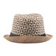 thumbnail image 3 of Sombrero Fedora de paja de verano, sombrero de ala corta para el sol de Panamá, sombrero de playa Trilby para hombres y mujeres, caqui, M Feliz Sencillez, 3 of 5
