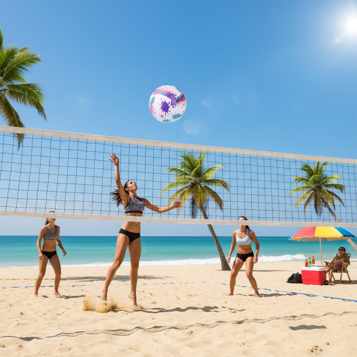 Soft Touch Volleyball – Premium PVC Outdoor & Indoor Ball with Air Pump, Durable, Non-Slip, Lightweight