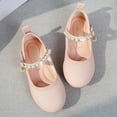 thumbnail image 4 of LNMQLPDBS Toddler Shoes Girl Solid Color Girls Single Shoes Kids Close Toe Princess Shoes Comfort Lightweight Trendy Dress Shoes for Communion Wedding and Daily Outdoor Pink 4.5-5 Years, 4 of 6