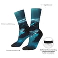 thumbnail image 4 of KLL Vintage Blue Pattern Whale Print Cool Socks Men's Women's Crew Socks Funny Crazy Novelty Stockings, 4 of 6