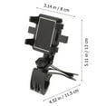thumbnail image 2 of KONTONTY 1pc Car Phone Stand Rotating Dashboard Phone Mount Free Horizontal Vertical Adjustment Black, 2 of 8