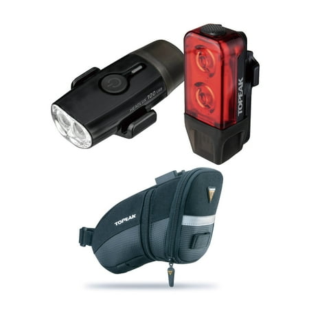 UPC: 0840247705821 | Topeak PowerLux USB Combination Light Set with QuickClick Bike Seat Bag (Medium)