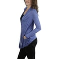 thumbnail image 4 of ToBeInStyle Women's Long Sleeve Open Front Lightweight Cardigan, 4 of 5