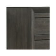 thumbnail image 3 of 6 Drawer Wooden Dresser with Metal Pulls and Arched Base, Gray, 3 of 5
