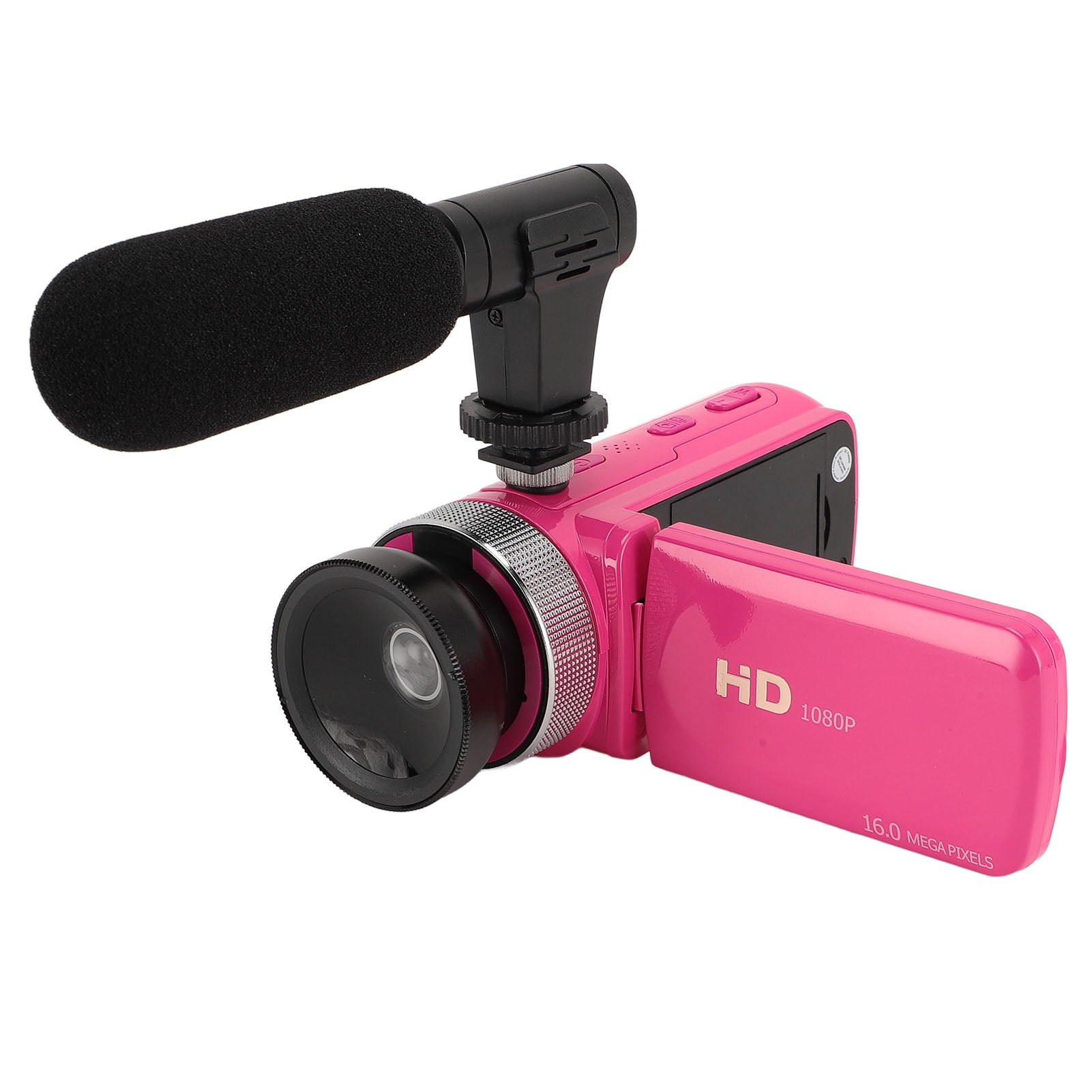 Suodoka Digital Video Camera Camcorder 16MP 1080P HD 16X Digital Zoom 2.4 Inch Screen with Microphone for Vlogging YouTube Recording Travel Lightweight Photography Video Equipment Black