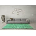 thumbnail image 3 of Ahgly Company Machine Washable Indoor Rectangle Abstract Turquoise Blue Modern Area Rugs, 4' x 6', 3 of 4