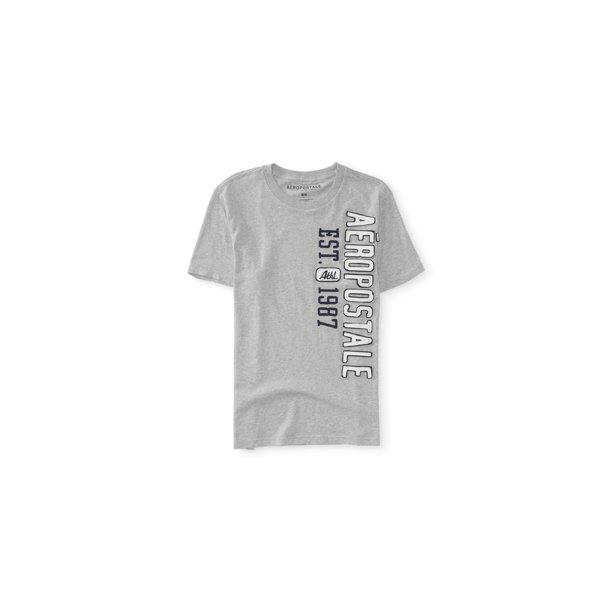 Camiseta adornada Aeropostale con logotipo para hombre Gris Mediana
