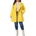 thumbnail image 4 of Agnes Orinda Women's Plus Size Winter Coats Double Breasted Peacoat Outerwear Jackets 3X Yellow, 4 of 7
