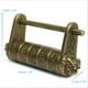 thumbnail image 3 of Clásico Bronce Tallado Palabra Contraseña Caja Candados Candados, 3 of 9