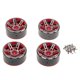 thumbnail image 5 of Llanta de aluminio con ruedas pesadas de 1,9 ", buje hexagonal de 12 mm, ancho de 26 mm para orugas 1:10 rojo Hugo Llantas de rueda de coche RC, 5 of 10