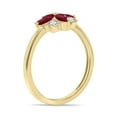 thumbnail image 2 of SZUL Women's 3/4 Carat TW Ruby and Diamond Flower Ring in 10K Yellow Gold, 2 of 6