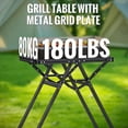 thumbnail image 6 of GARLLEN Folding Grill Table, 180LBS Load Capacity, 3 Adjustable Heights, Heat-Resistant Aluminum Top, Portable for BBQ Camping Outdoor, 6 of 9