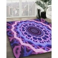 thumbnail image 3 of Ahgly Company Machine Washable Indoor Square Transitional Heliotrope Purple Area Rugs, 8' Square, 3 of 7