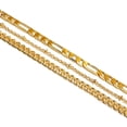 thumbnail image 4 of Collar cadena triple chapa de oro amarillo 18k, 4 of 4