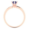 thumbnail image 4 of 0.5 ct Round Cut Simulated Tanzanite Solitaire Engagement Ring for Women in 18K Rose Gold, 4 of 5