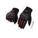 thumbnail image 3 of Guantes de motocicleta con pantalla táctil - Guantes de carreras, motocross y ciclismo con protección en la palma - Material de nailon, blanco/rojo/verde - Ancho de palma de 9,5-10 cm - 1 par, 3 of 6