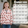 thumbnail image 7 of Uorisanigo Girls Half Zip Pullover Sweatshirt Fall Fashion Outfits Clothes Cute Strawberry Print Long Sleeve Lapel Zipper Sweatshirt Oversized Quarter Zip Up Hoodie Jacket Pullover Tops, 7 of 7