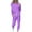 Purple, variant on YUGYXL Lounge Sets For Women 2 Piece Outfits Long Sleeve Pant Sweatsuits Sets Tracksuit Athletic Jogger Set With Pockets Army Green M
