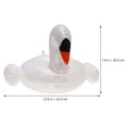 thumbnail image 2 of HONMEET Inflatable White Swan Water Beer Holder Lightweight PVC Floating Mat for Swim Parties, 2 of 8
