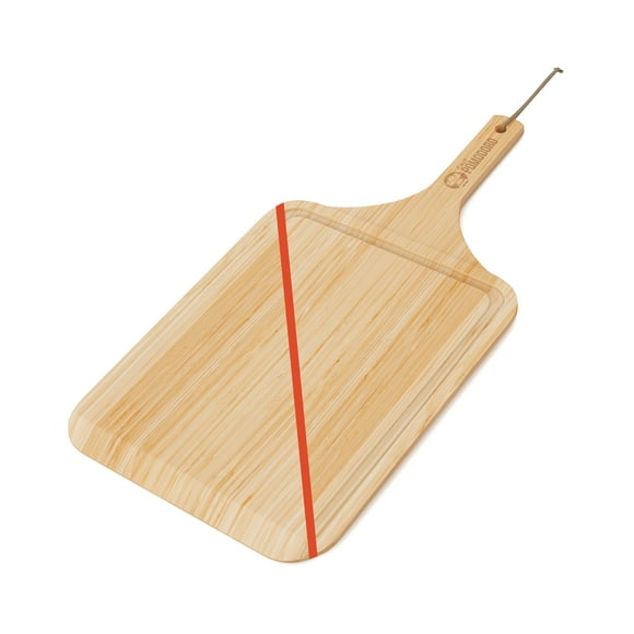Chef Pomodoro 2-in-1 Bamboo Pizza Peel - Cutting & Serving Board | 12" Perfect Dough Transition & Space-Saving Design for Pizza Prep & Serving | Nestles with Dough Boxes