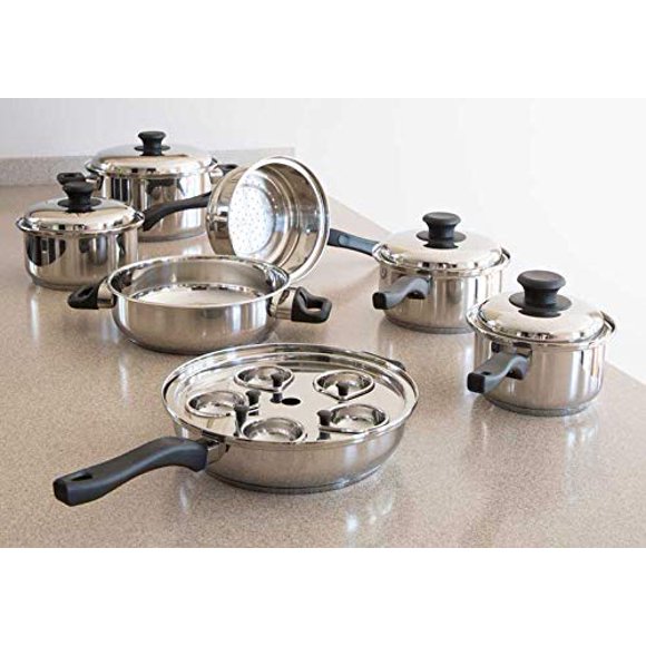 Vapo-Seal 7 Ply T304 17 pc Stainless Steel Cookware Set
