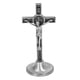 thumbnail image 4 of Cruz de pie, cruz católica hecha a mano, crucifijo de pared, crucifijo de pie, tecnología avanzada, 4 of 12