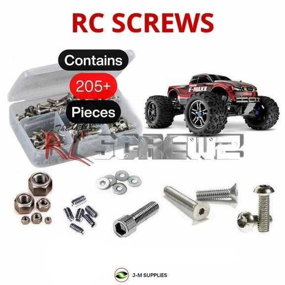 RCScrewZ Stainless Steel Screw Kit tra062 for Traxxas E-Maxx TSM Ed. #39087-3 RC Car | SET