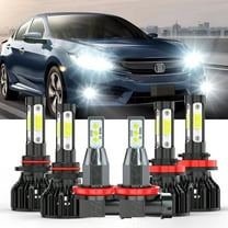 For 2016-2020 Honda Civic 6000K LED Headlight High Low Beam Fog Light Bulbs Kit
